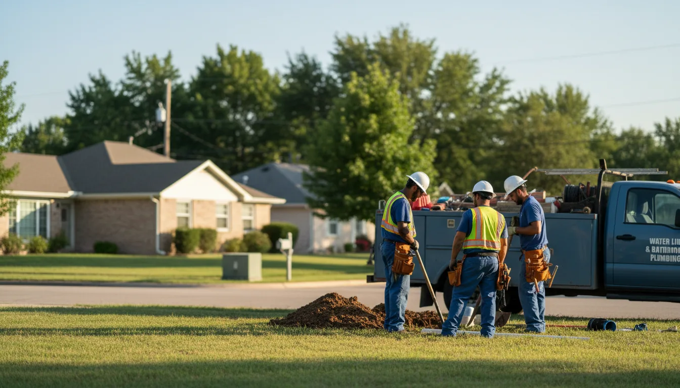 Residential water line and bathroom plumbing service in Dodge, ND